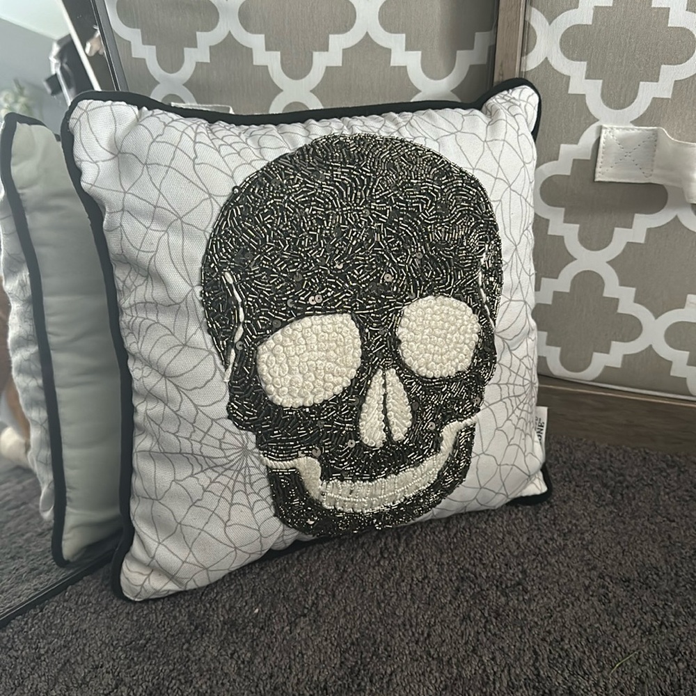 Mortar & Bone Skull Pillow